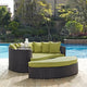 Convene Outdoor Patio Daybed by Modway| Espresso Peridot