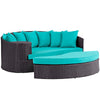 Convene Outdoor Patio Daybed by Modway| Espresso Turquoise