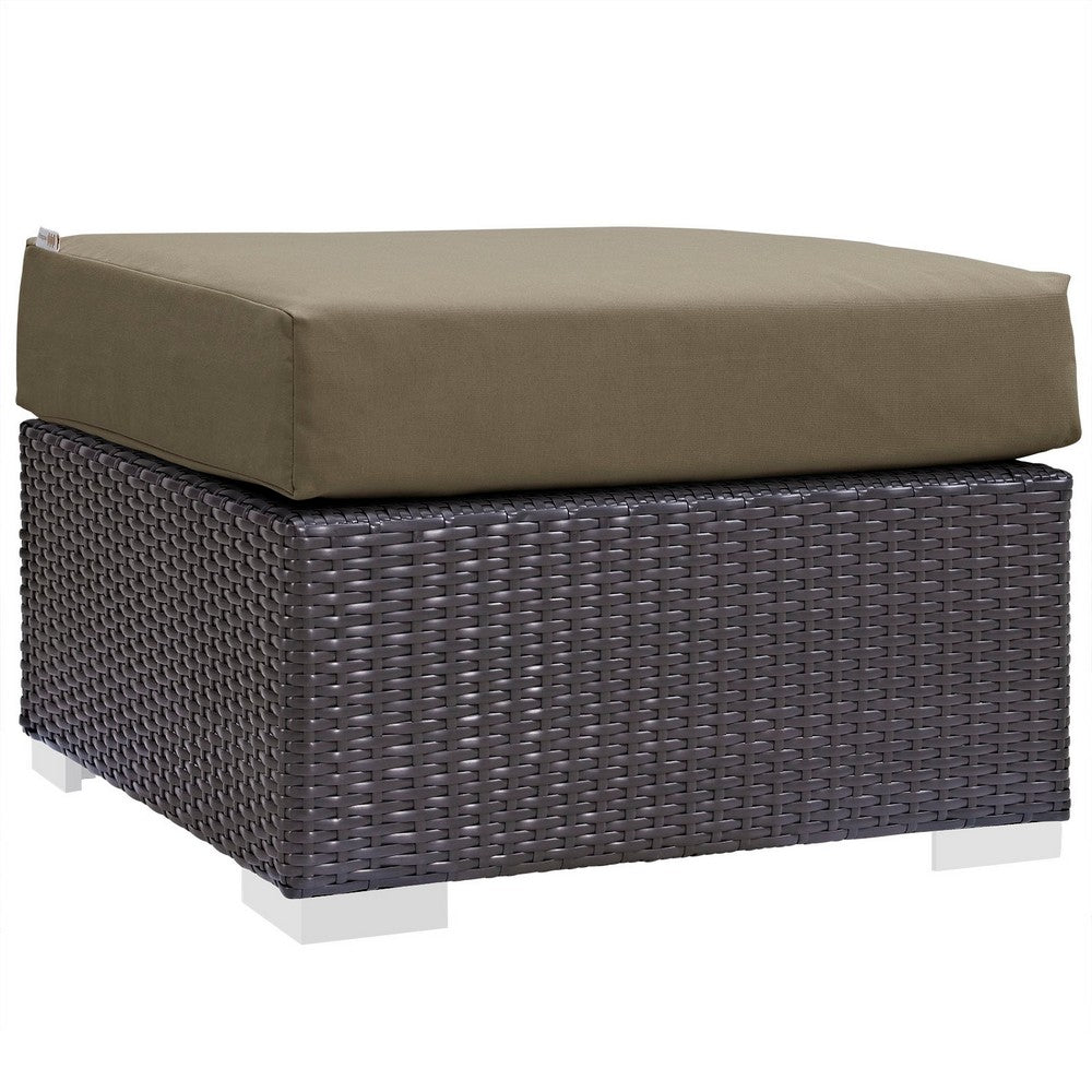 Convene 3 Piece Outdoor Patio Sofa Set by Modway| Espresso Mocha