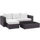 Convene 3 Piece Outdoor Patio Sofa Set by Modway| Espresso White