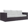Convene 3 Piece Outdoor Patio Sofa Set by Modway| Espresso White
