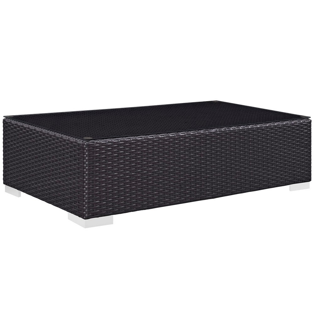 Convene 3 Piece Outdoor Patio Sofa Set by Modway| Espresso White