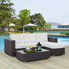 Convene 3 Piece Outdoor Patio Sofa Set by Modway| Espresso White