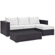 Convene 3 Piece Outdoor Patio Sofa Set by Modway| Espresso White