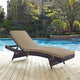 Convene Outdoor Patio Chaise by Modway| Espresso Mocha