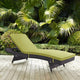 Convene Outdoor Patio Chaise by Modway| Espresso Peridot