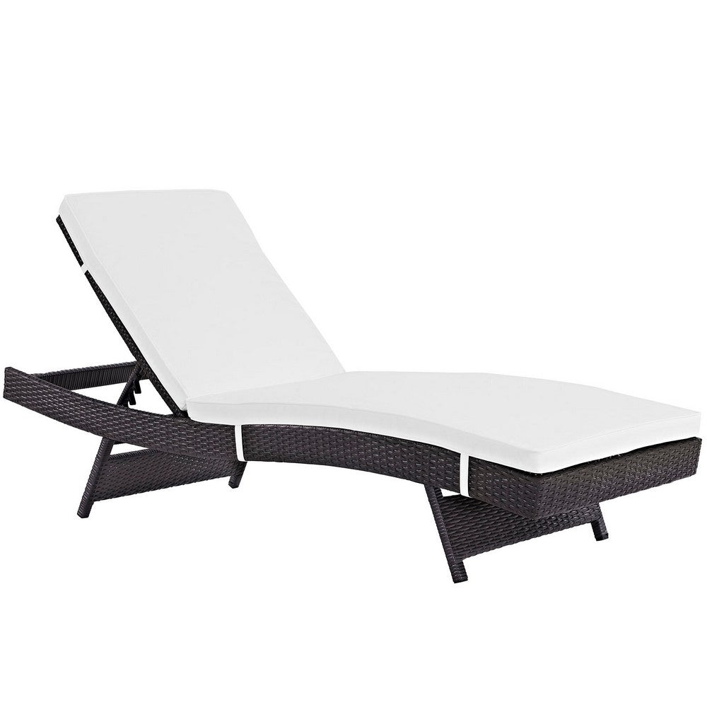 White Convene Outdoor Patio Chaise - No Shipping Charges