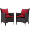 Convene 2 Piece Outdoor Patio Dining Set by Modway| Espresso Red