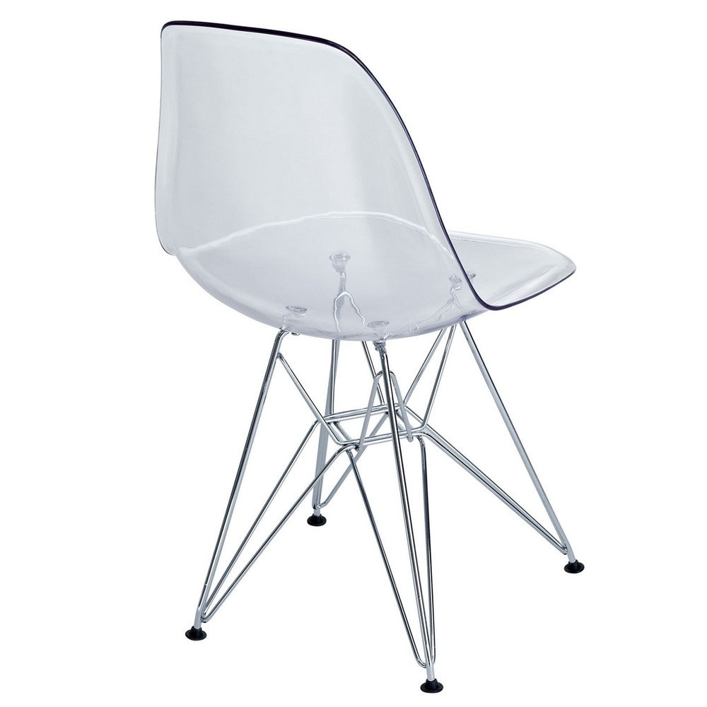 Paris Dining Side Chair, Clear - No Shipping Charges