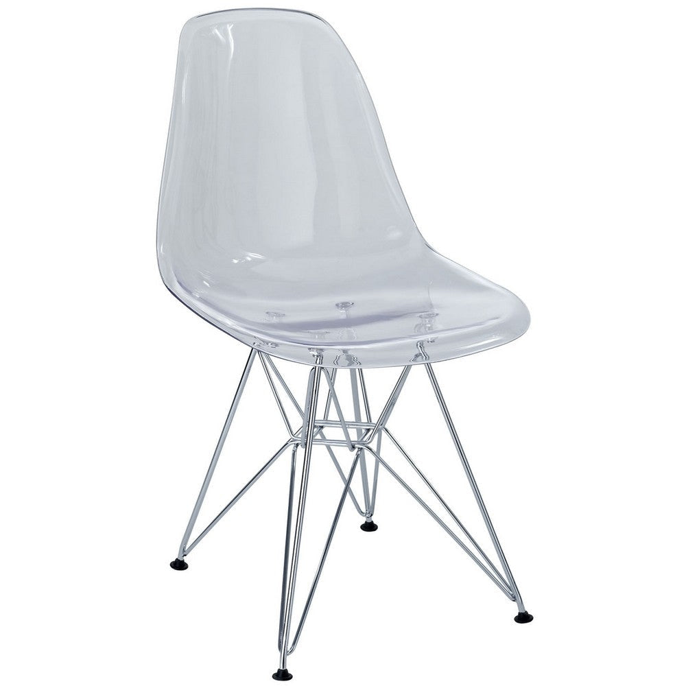 Paris Dining Side Chair, Clear - No Shipping Charges