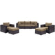 Modway Convene Collection 7-Piece Outdoor Patio Sectional Set in Espresso Mocha MDY-EEI-2200-EXP-MOC-SET