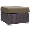 Modway Convene 8-pc Outdoor Patio Sectional Set with Synthetic Rattan Weave in Espresso Mocha MDY-EEI-2204-EXP-MOC-SET