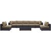 Modway Convene 8-pc Outdoor Patio Sectional Set in Espresso Mocha MDY-EEI-2205-EXP-MOC-SET