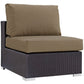 Modway Convene 8-pc Outdoor Patio Sectional Set in Espresso Mocha MDY-EEI-2205-EXP-MOC-SET