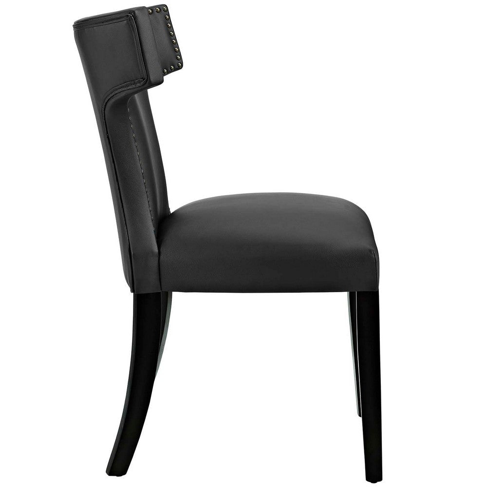 Curve Vinyl Dining Chair, Black  - No Shipping Charges