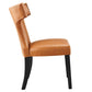 Curve Vegan Leather Dining Chair - No Shipping Charges