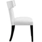 Curve Vinyl Dining Chair, White  - No Shipping Charges