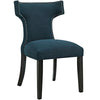 Curve Fabric Dining Chair, Azure  - No Shipping Charges