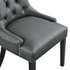 Regent Tufted Vegan Leather Dining Chair - No Shipping Charges