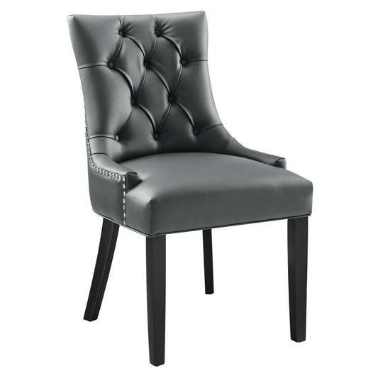 Regent Tufted Vegan Leather Dining Chair - No Shipping Charges