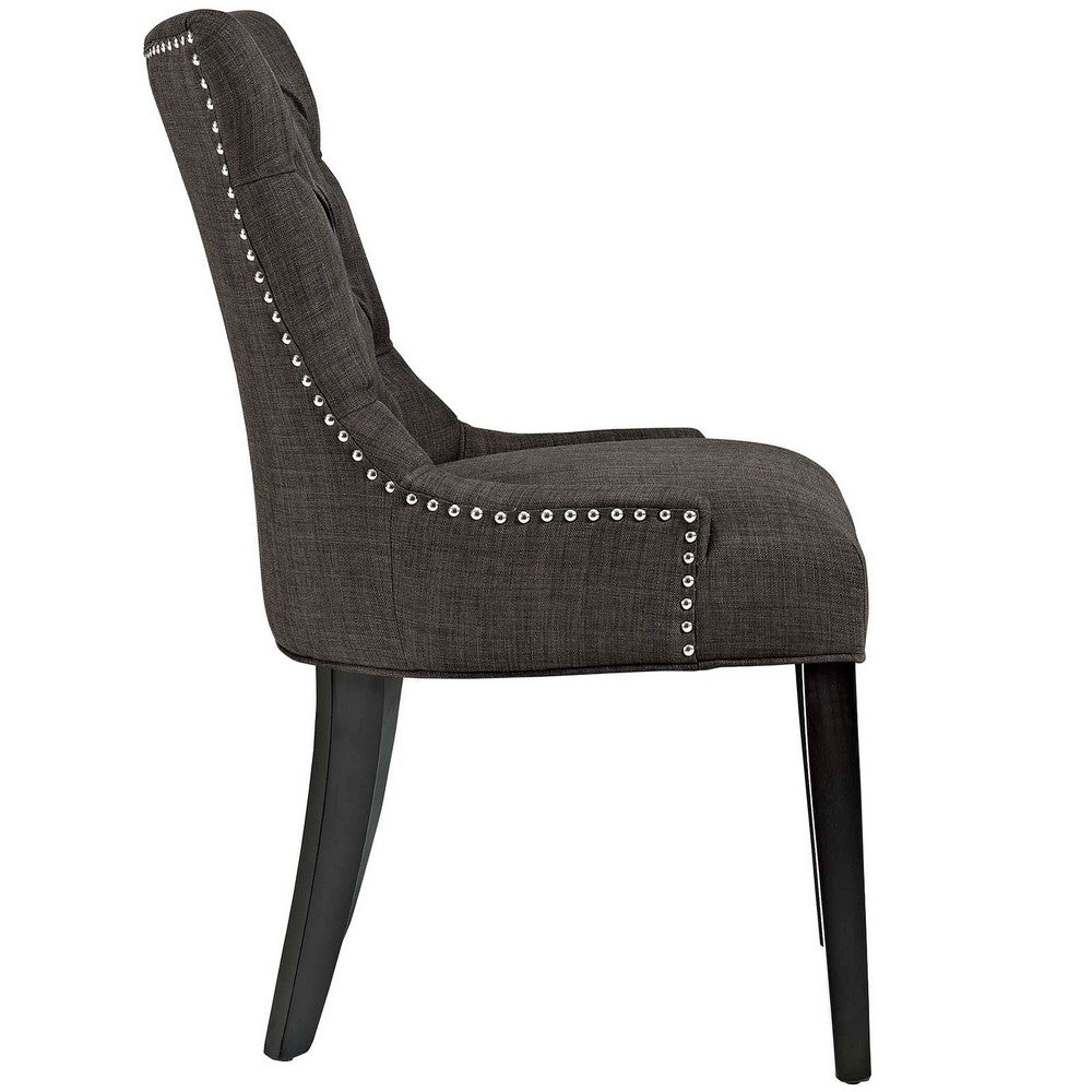 Regent Tufted Fabric Dining Chair by Modway| Brown