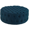 Amour Upholstered Fabric Ottoman, Azure  - No Shipping Charges