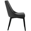 Viscount Vinyl Dining Chair, Black  - No Shipping Charges
