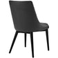 Viscount Vinyl Dining Chair, Black  - No Shipping Charges