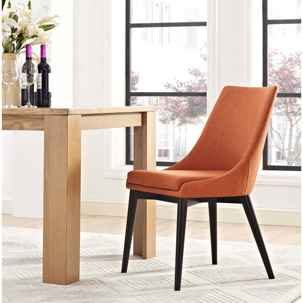 Modway Viscount Fabric Dining Chair, Orange