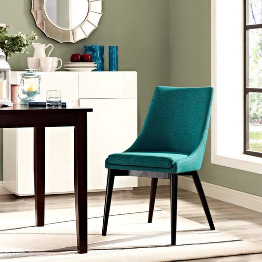 Viscount Fabric Dining Chair, Teal  - No Shipping Charges