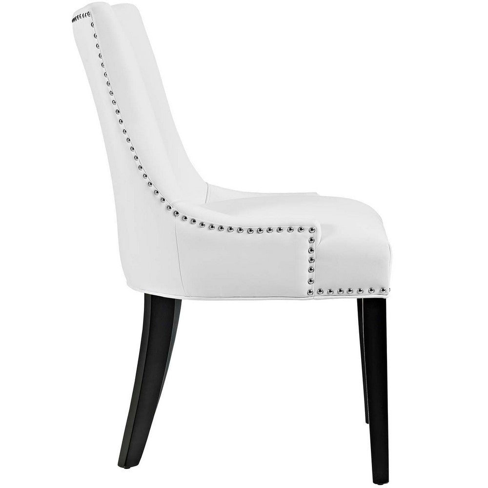 Marquis Faux Leather Dining Chair, White  - No Shipping Charges