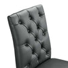 Duchess Button Tufted Vegan Leather Dining Chair - No Shipping Charges