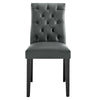 Duchess Button Tufted Vegan Leather Dining Chair - No Shipping Charges MDY-EEI-2230-GRY