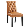 Duchess Button Tufted Vegan Leather Dining Chair  - No Shipping Charges