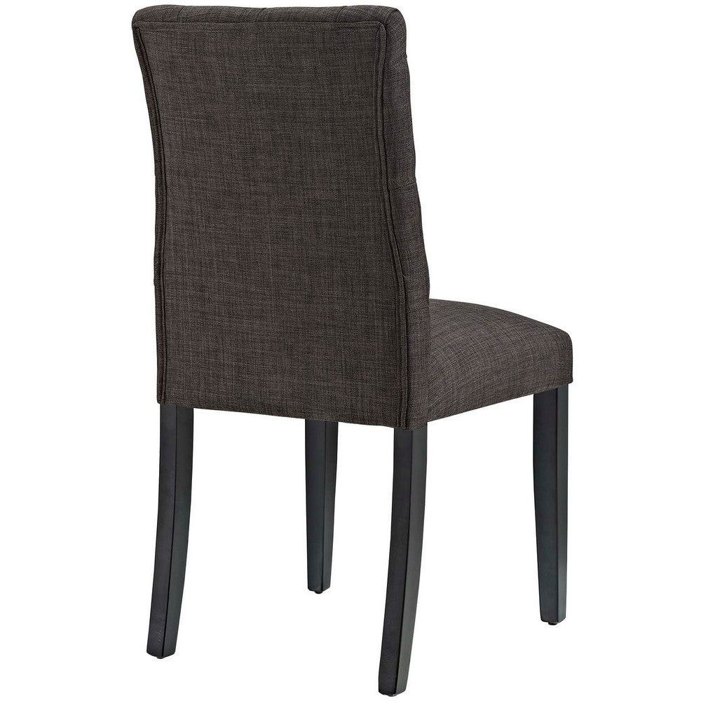 Duchess Button Tufted Fabric Dining Chair by Modway| Brown