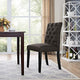 Duchess Button Tufted Fabric Dining Chair by Modway| Brown