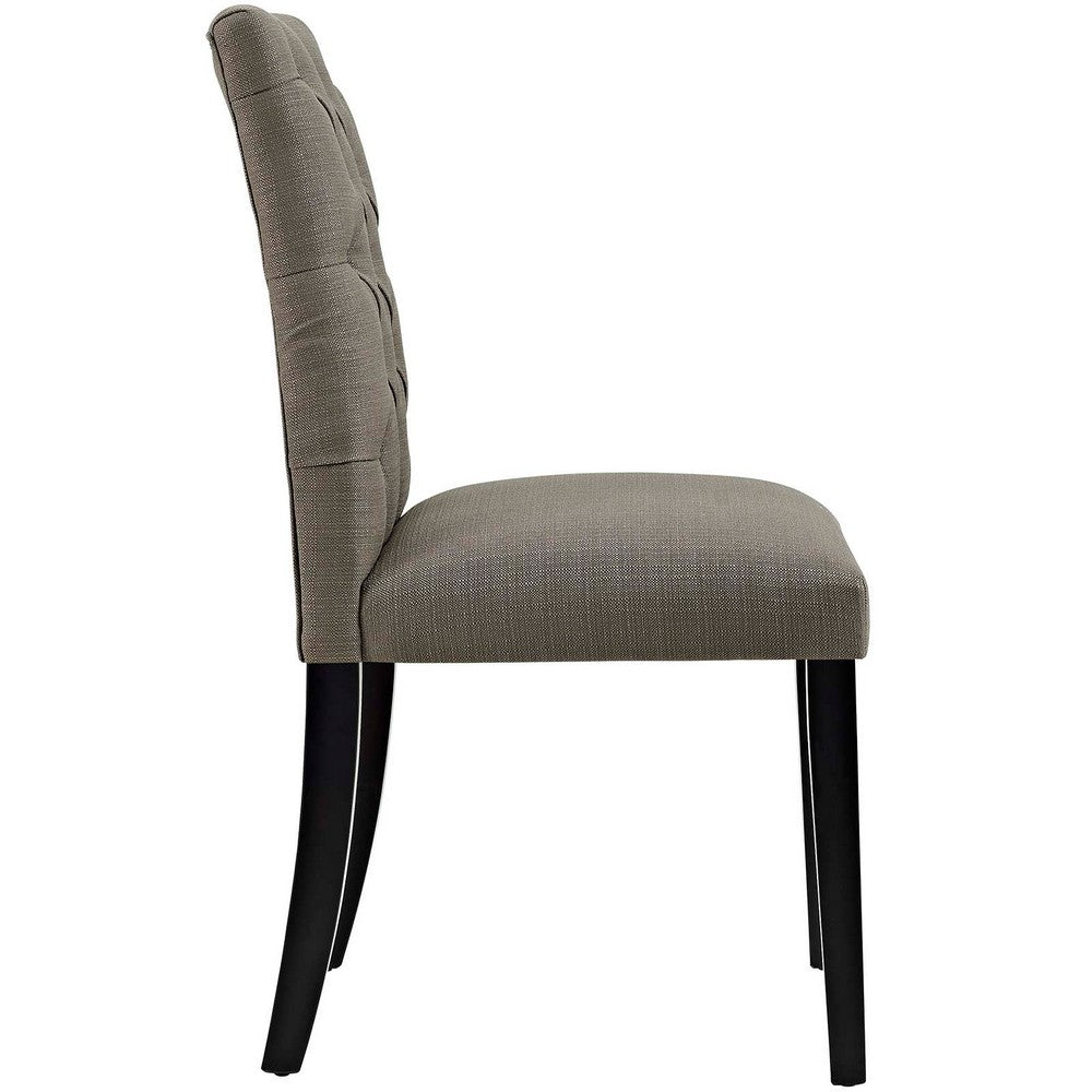 Duchess Button Tufted Fabric Dining Chair by Modway| Granite