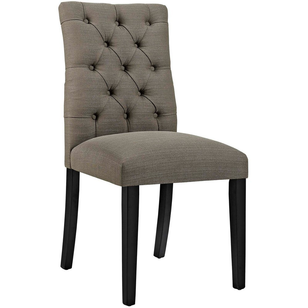 Duchess Button Tufted Fabric Dining Chair by Modway| Granite