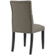 Duchess Button Tufted Fabric Dining Chair by Modway| Granite