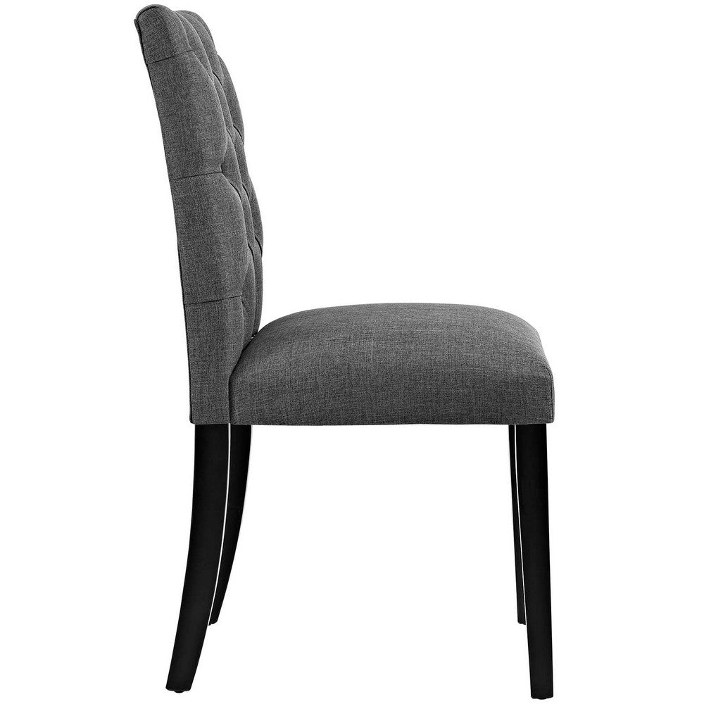 Duchess Button Tufted Fabric Dining Chair by Modway| Gray