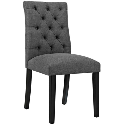 Duchess Button Tufted Fabric Dining Chair by Modway| Gray