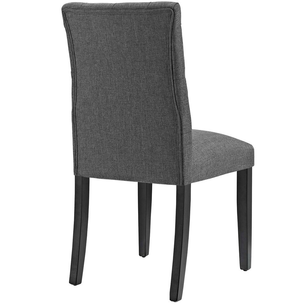 Duchess Button Tufted Fabric Dining Chair by Modway| Gray