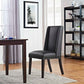 Baron Vinyl Dining Chair, Black  - No Shipping Charges