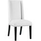 Baron Vinyl Dining Chair, White  - No Shipping Charges