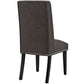 Baron Fabric Dining Chair, Brown - No Shipping Charges