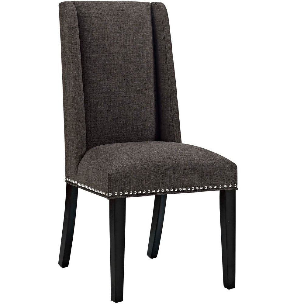 Baron Fabric Dining Chair, Brown - No Shipping Charges