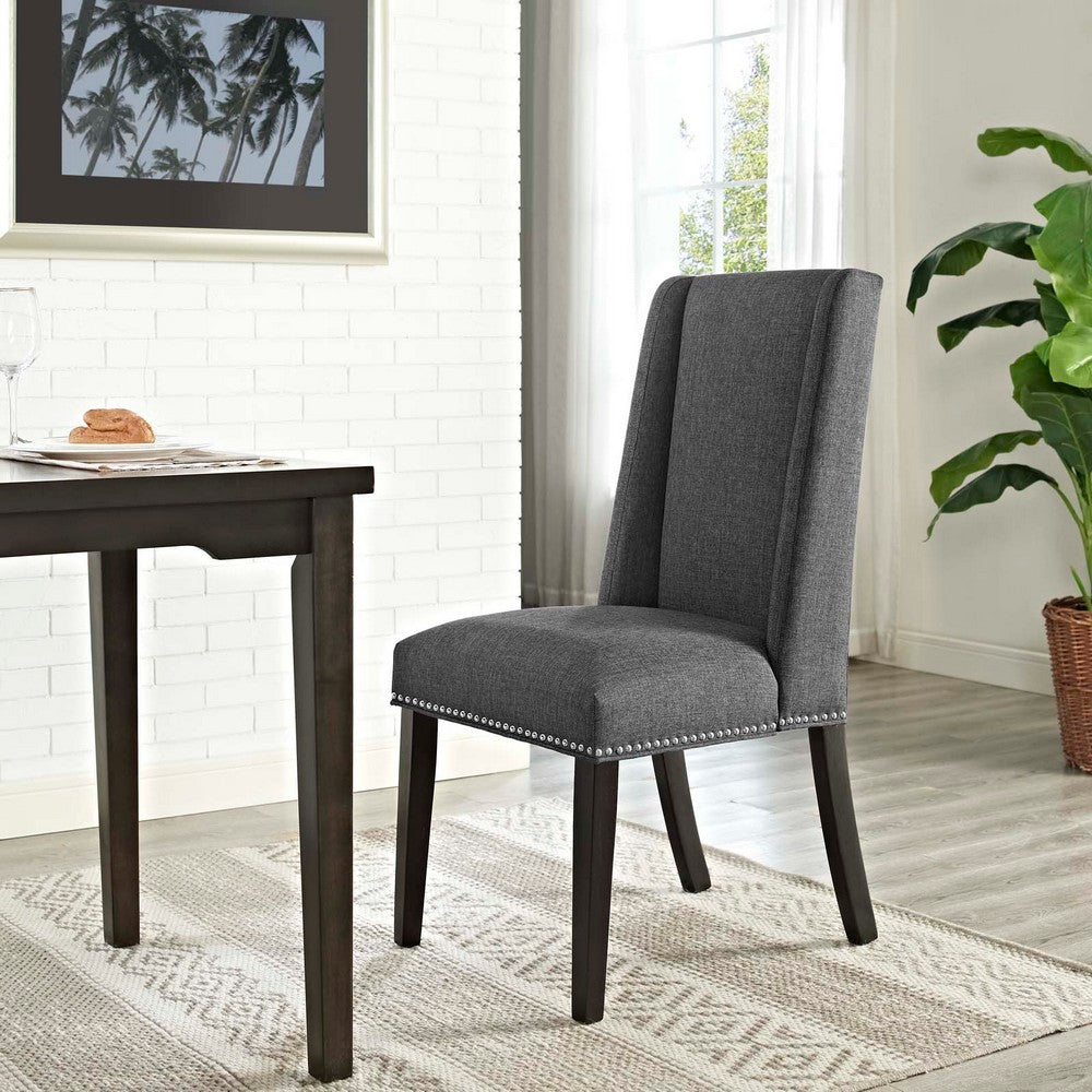 Baron Fabric Dining Chair, Gray - No Shipping Charges
