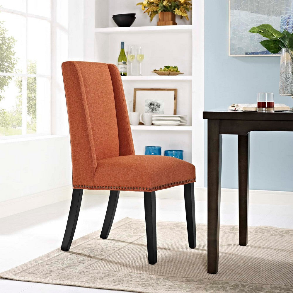 Baron Fabric Dining Chair, Orange - No Shipping Charges