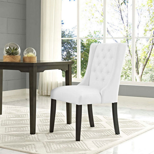 Baronet Vinyl Dining Chair, White