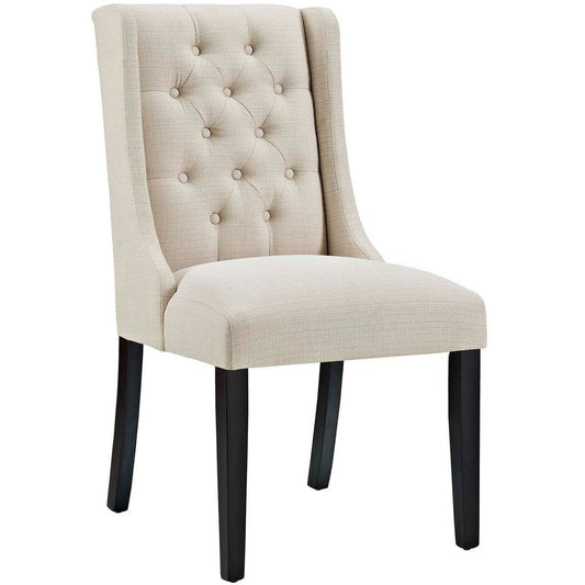 Baronet Fabric Dining Chair, Beige  - No Shipping Charges